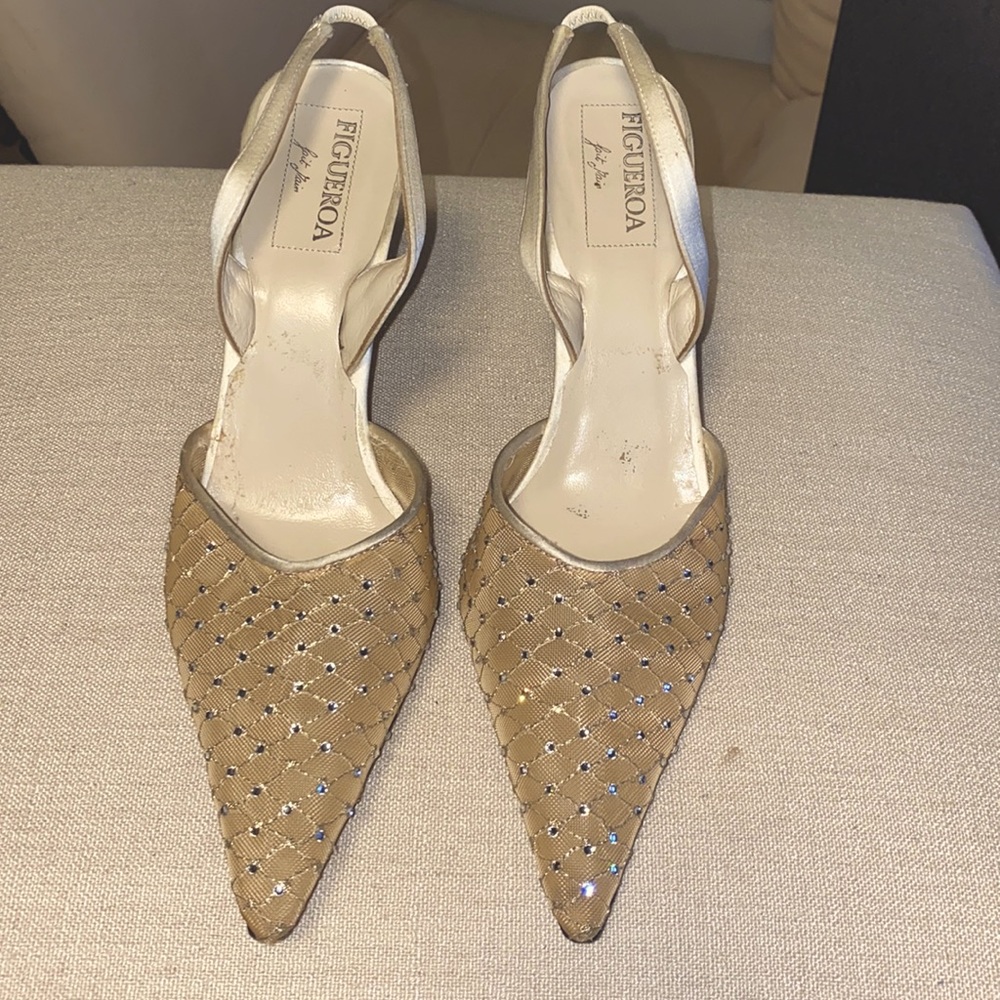Figueroa closed toe Slingback dressy evening shoe